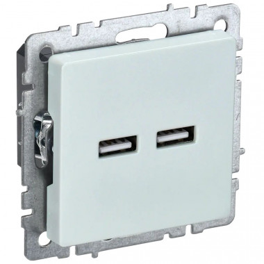 Розетка USB A+A 5В 3,1А IEK Brite РЮ10-1-БрЖ жемчуг — Multielectrika