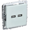 Розетка USB A+A 5В 3,1А IEK Brite РЮ10-1-БрЖ жемчуг