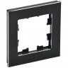 Рамка на 1 пост IEK Brite РУ-1-1-БрЧ металл черный