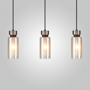 Подвесной светильник со стеклянными плафонами 50115/3 черный — Multielectrika