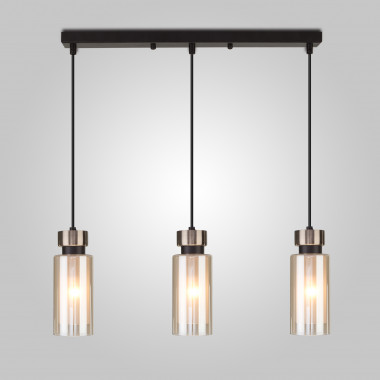 Подвесной светильник со стеклянными плафонами 50115/3 черный — Multielectrika