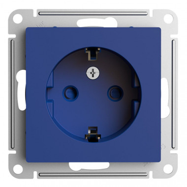 Розетка силовая Systeme Electric AtlasDesign со шторками, 16А, аквамарин — Multielectrika