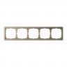 Рамка на 5 постов Systeme Electric ArtGallery универсальная, шампань