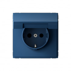 Розетка силовая Systeme Electric ArtGallery со шторками и крышкой, 16А, аквамарин &mdash; Multielectrika