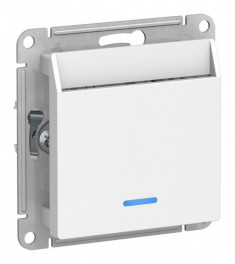 Выключатель для гостиниц Schneider Electric Atlas Design с подсветкой, белый &mdash; Multielectrika