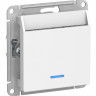 Выключатель для гостиниц Schneider Electric Atlas Design с подсветкой, белый