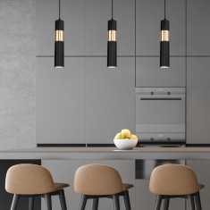 Подвесной светильник 50097/1 черный/золото &mdash; Multielectrika