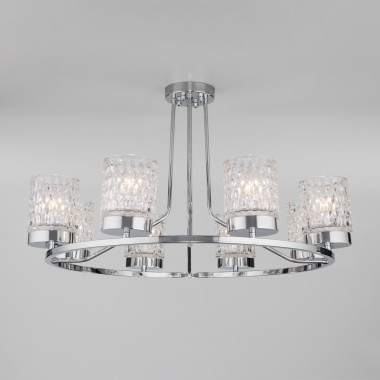 Потолочная люстра со стеклянными плафонами 60127/8 хром — Multielectrika