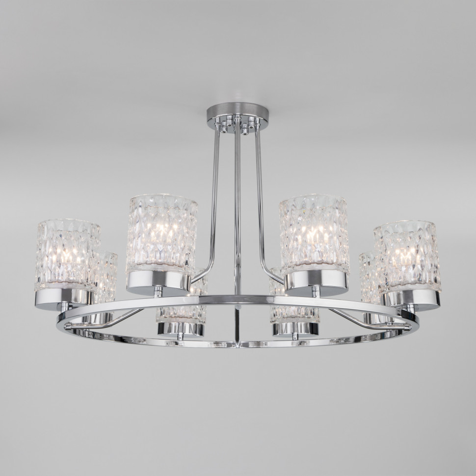 Потолочная люстра со стеклянными плафонами 60127/8 хром фото 1 — Multielectrika