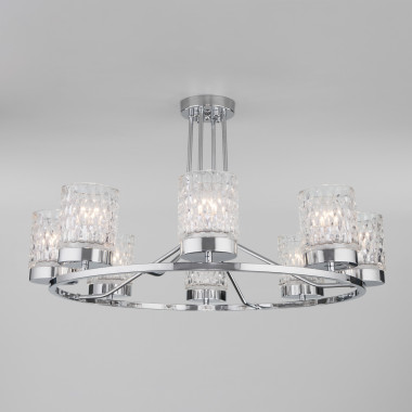 Потолочная люстра со стеклянными плафонами 60127/8 хром — Multielectrika