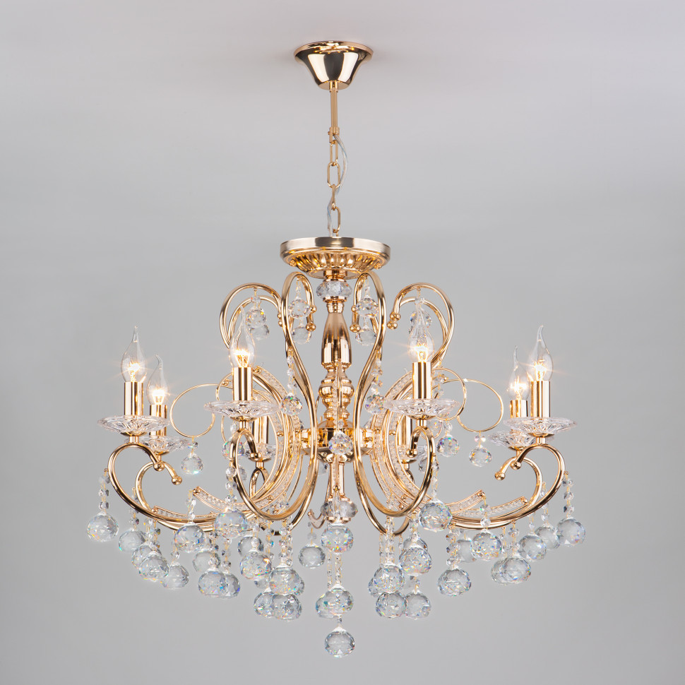 Люстра с двойным креплением 10096/8 золото фото 1 — Multielectrika