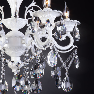 Подвесная люстра с хрусталем 294/6 белый — Multielectrika
