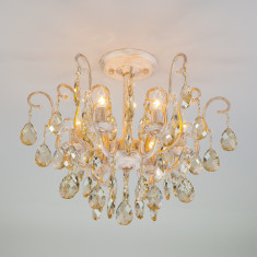 Люстра с хрусталем 10022/6 белый с золотом &mdash; Multielectrika