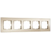 Рамка из стекла на 5 постов Senso шампань soft-touch W0053111 фото 1 &mdash; Multielectrika