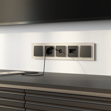 Рамка из стекла на 5 постов Senso шампань soft-touch W0053111 &mdash; Multielectrika