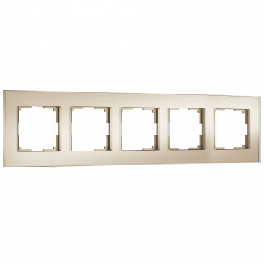Рамка из стекла на 5 постов Senso шампань soft-touch W0053111 &mdash; Multielectrika