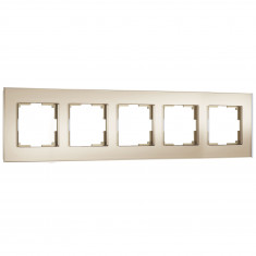 Рамка из стекла на 5 постов Senso шампань soft-touch W0053111 &mdash; Multielectrika