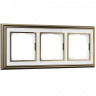 Рамка на 3 поста (бронза/белый) WL17-Frame-03