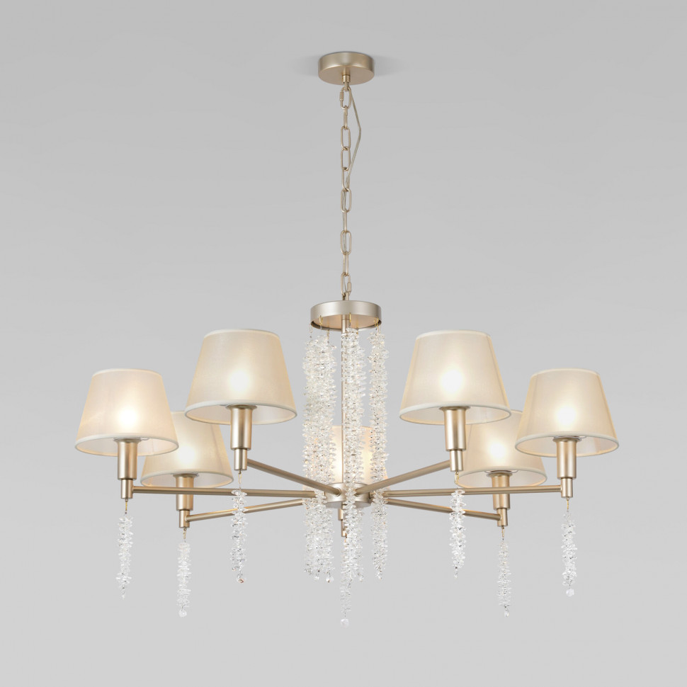 Подвесная люстра 60148/7 матовое золото фото 1 &mdash; Multielectrika