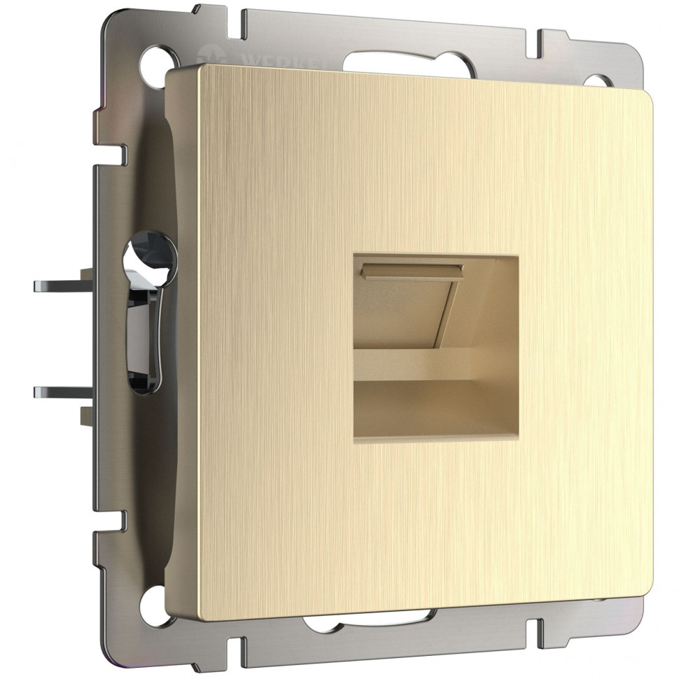 Розетка Ethernet RJ-45 (шампань рифленый) W1181010 фото 1 &mdash; Multielectrika