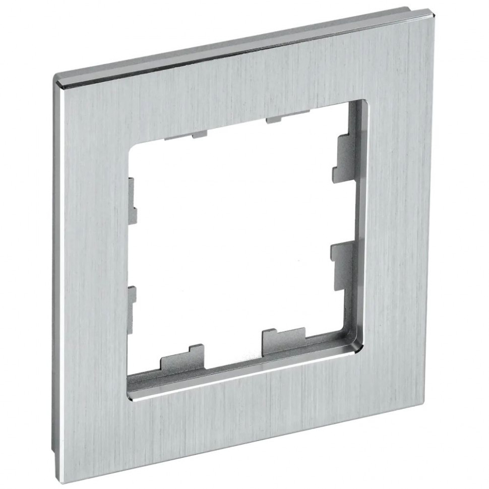 Рамка на 1 пост IEK Brite РУ-1-1-БрА металл алюминий фото 1 — Multielectrika