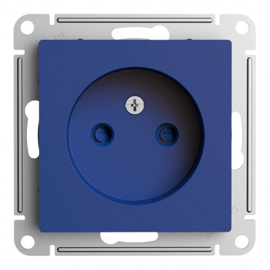 Розетка силовая Systeme Electric AtlasDesign со шторками, без заземления, 16А, аквамарин — Multielectrika