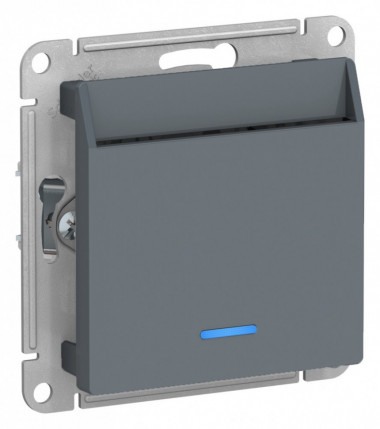 Выключатель для гостиниц Schneider Electric Atlas Design с подсветкой, грифель — Multielectrika