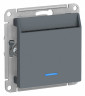 Выключатель для гостиниц Schneider Electric Atlas Design с подсветкой, грифель