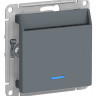 Выключатель для гостиниц Schneider Electric Atlas Design с подсветкой, грифель
