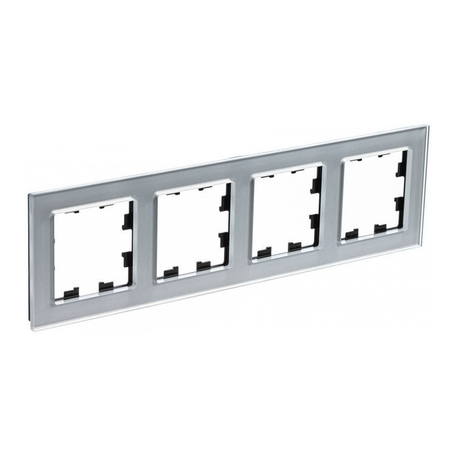 Рамка Schneider Electric Atlas Design Nature на 4 поста, алюминий стекло фото 1 — Multielectrika