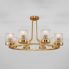 Потолочная люстра со стеклянными плафонами 60127/8 латунь &mdash; Multielectrika