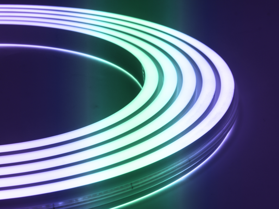 Лента неоновая двойная, SMD2835, 140led/m, 10Вт/м, 24В, SPI RGB WS2811, IP67 фото 1 — Multielectrika