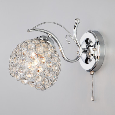 Настенный светильник с хрусталем 7777/1 хром — Multielectrika