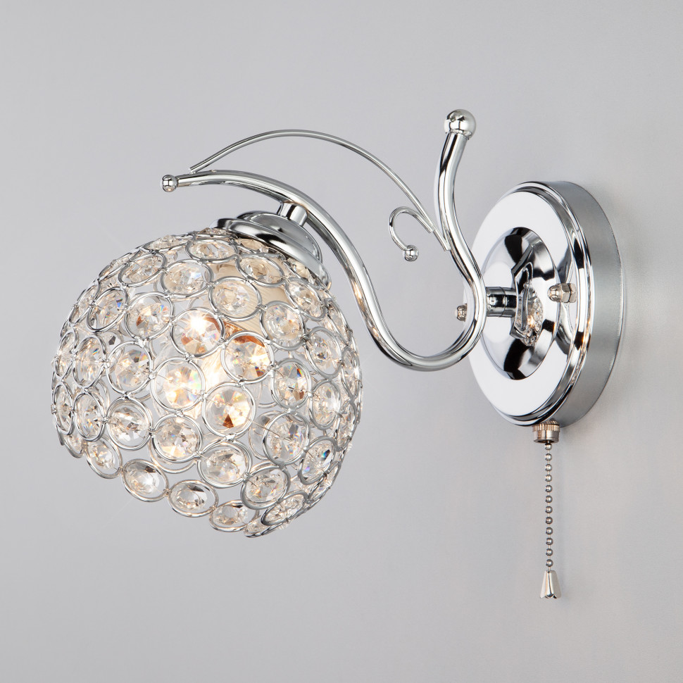 Настенный светильник с хрусталем 7777/1 хром фото 1 — Multielectrika