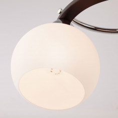 Потолочная люстра с белыми плафонами 9654/5 хром/черный &mdash; Multielectrika