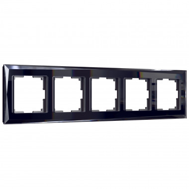 Рамка из стекла на 5 постов Diamant черный W0051208 — Multielectrika