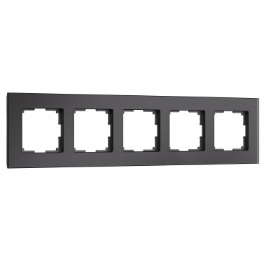Рамка из стекла на 5 постов Senso черный soft-touch W0053108 &mdash; Multielectrika