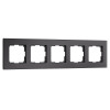 Рамка из стекла на 5 постов Senso черный soft-touch W0053108 фото 1 &mdash; Multielectrika