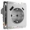 Розетка с заземлением, шторками и USB тип A+C (серебряный матовый) W1171765 фото 1 &mdash; Multielectrika