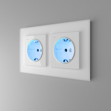 Рамка из стекла на 2 поста Favorit белый матовый W0021105 &mdash; Multielectrika