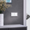 Рамка из стекла на 2 поста Favorit белый матовый W0021105 фото 4 &mdash; Multielectrika