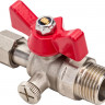 Шаровой кран для подключения манометра VALTEC 1/2нар -3/8вн. VT.806.N.0403