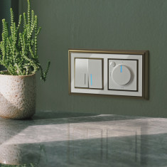 Рамка на 2 поста (бронза/белый) WL17-Frame-02 &mdash; Multielectrika