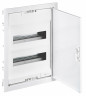 Щит встраиваемый Nedbox с плоской металлической дверью цвет RAL 9010 2 рейки 24+4 модулей