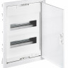 Щит встраиваемый Nedbox с плоской металлической дверью цвет RAL 9010 2 рейки 24+4 модулей