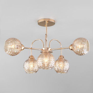 Потолочная люстра с плафонами 30175/6 золото — Multielectrika