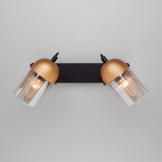 Настенный светильник в стиле лофт 20122/2 черный / золото &mdash; Multielectrika