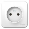 Розетка силовая Systeme Electric Blanca без заземления, с изолир. пластиной, белая 16А