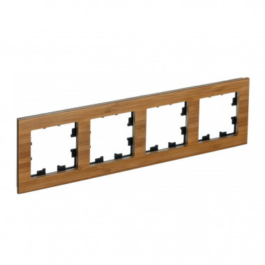 Рамка Schneider Electric Atlas Design Nature на 4 поста, бамбук — Multielectrika