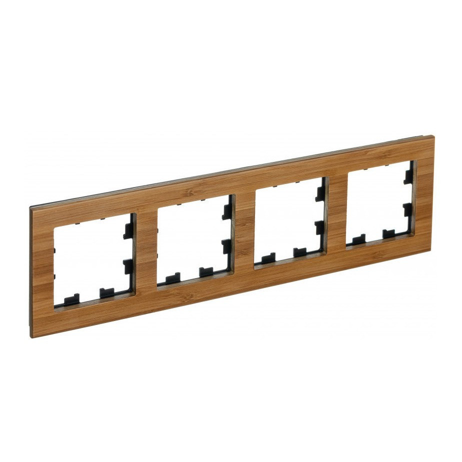 Рамка Schneider Electric Atlas Design Nature на 4 поста, бамбук фото 1 — Multielectrika